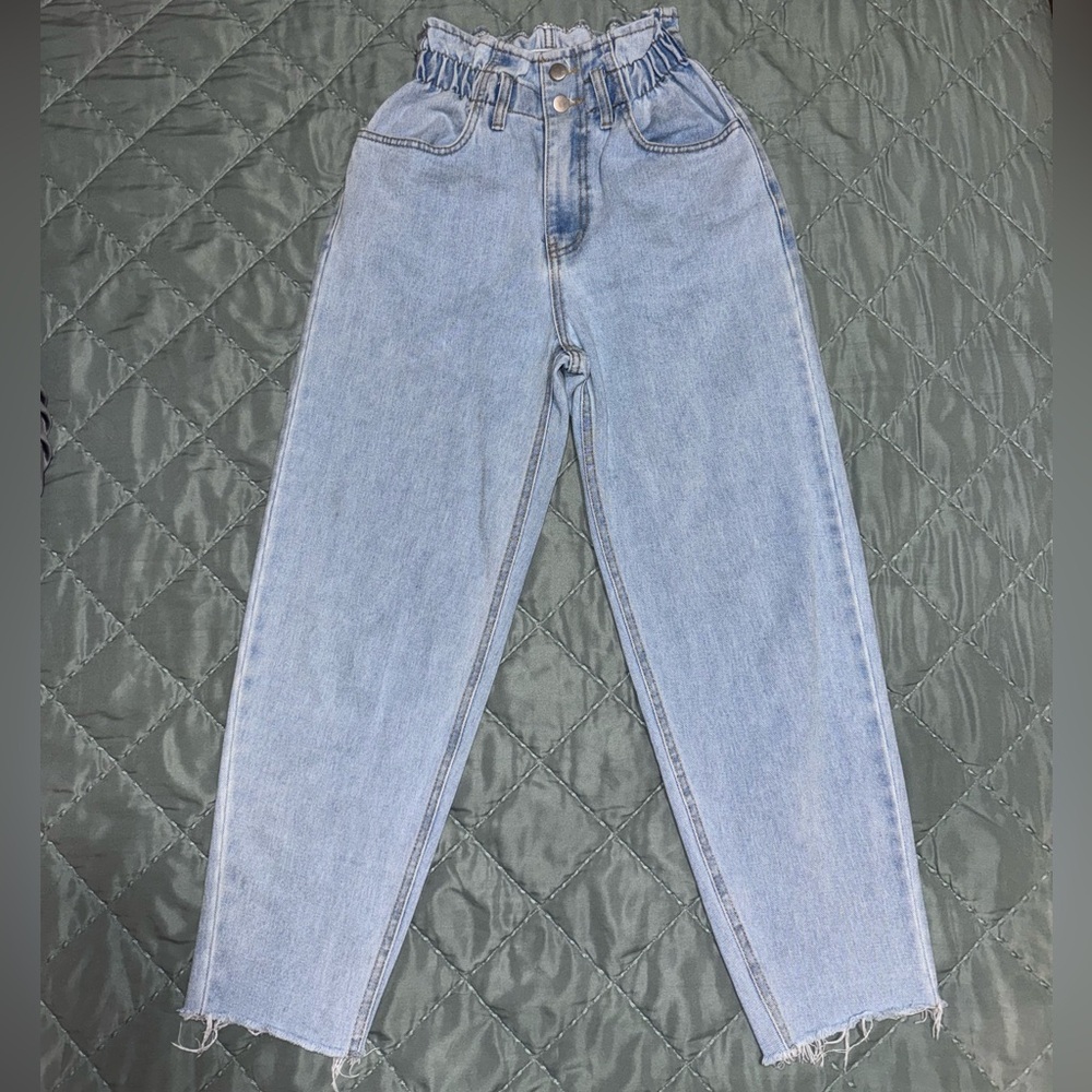 OAK + FORT High Rise Light Denim Jeans